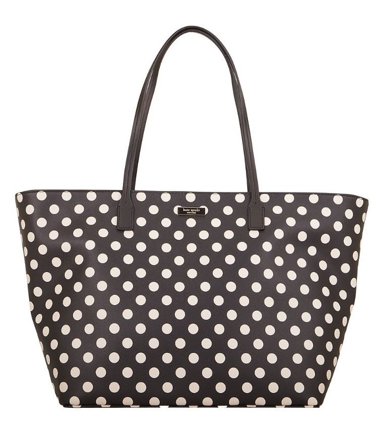 Kate Spade NY Black & White Picture Dot Magareta Tote