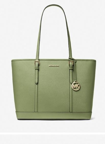 Michael Kors Jet Set Large Saffiano Travel Tote - Light Sage