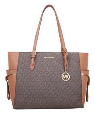 Michael Kors Brown Logo & Acorn Gilly Drawstring Tote