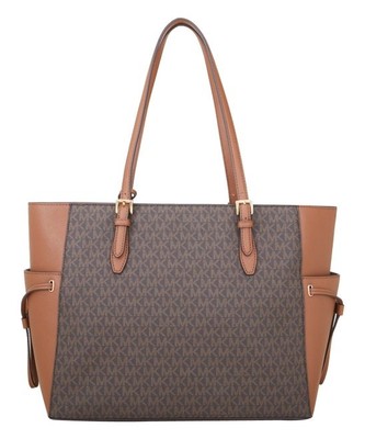 Michael Kors Brown Logo & Acorn Gilly Drawstring Tote