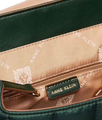 Anne Klein Evergreen & Ochre quilted Backpack