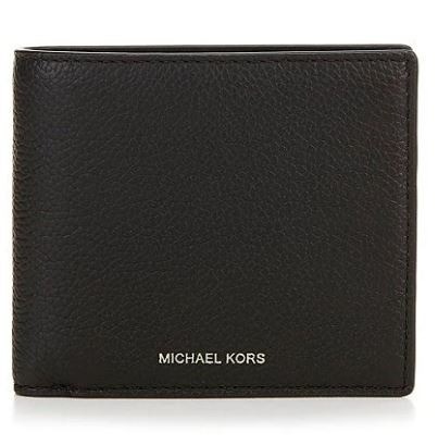 Michael Kors Cooper Leather Billfold Wallet with Coin Pocket Pouch - Black
