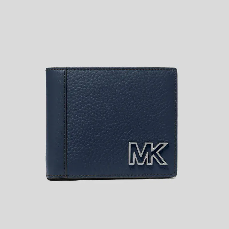 Michael Kors Cooper Leather Billfold Men's Wallet with coin pouch - Navy
