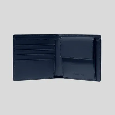 Michael Kors Cooper Leather Billfold Men's Wallet with coin pouch - Navy