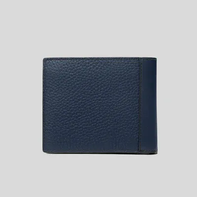 Michael Kors Cooper Leather Billfold Men's Wallet with coin pouch - Navy