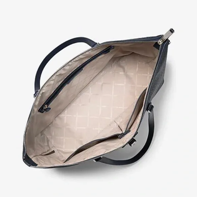 Michael Kors Ex large Heritage Leather Tote Bag - Admiral Blue