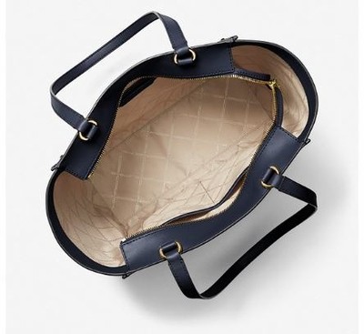 Michael Kors Harrison Large Leather Tote - Navy