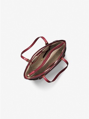 Michael Kors Dark Berry Voyager E.W. Leather Tote