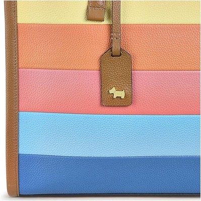 Radley London Chartwell-Stripe Medium Leather  Zip Top Tote