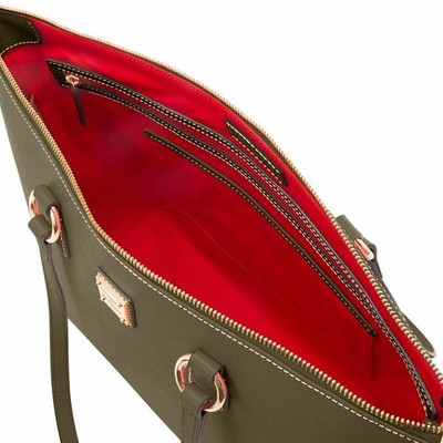 Dooney & Bourke Saffiano Wren Zip Top Tote - Olive