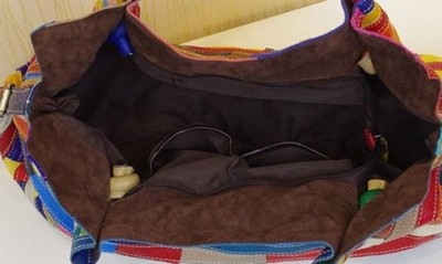 Caerlif Boston Large Tote Leather Handbag - White & Black