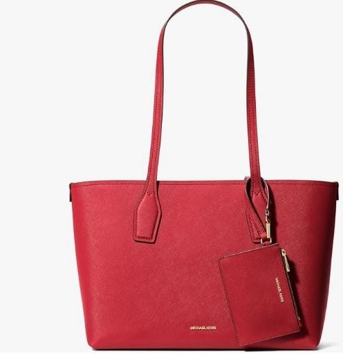 Michael Kors Charlie Medium Tote with small Zip Case - Red