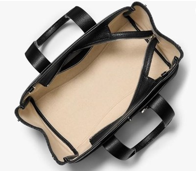 Michael Kors Romee Signature Satchel - Black