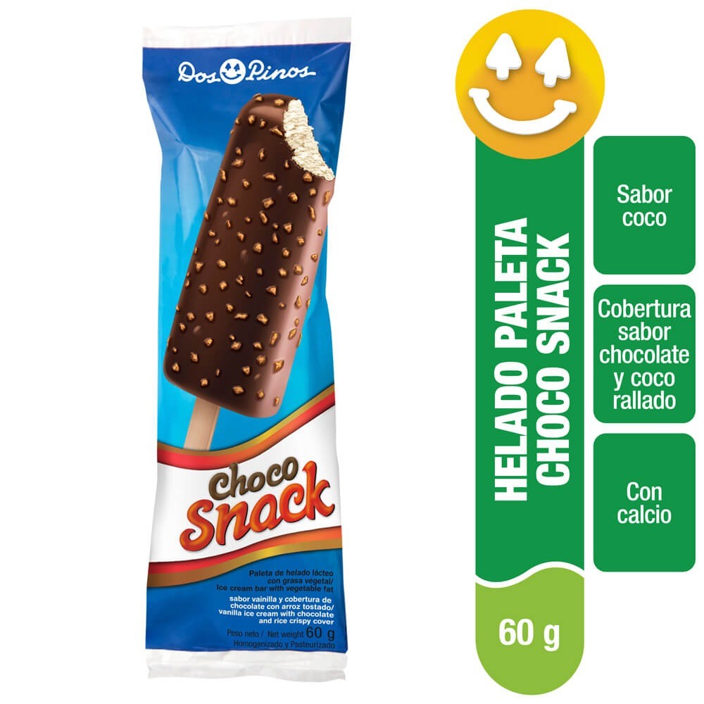 Helado Dos Pinos Paleta Chocolate Snack - 65gr