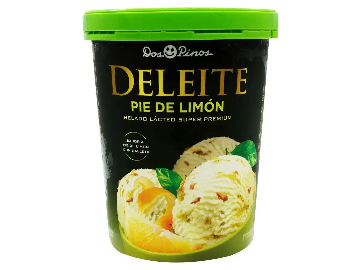 Helado Dos Pinos Sabor Pie De Limón Super Premium- 555g