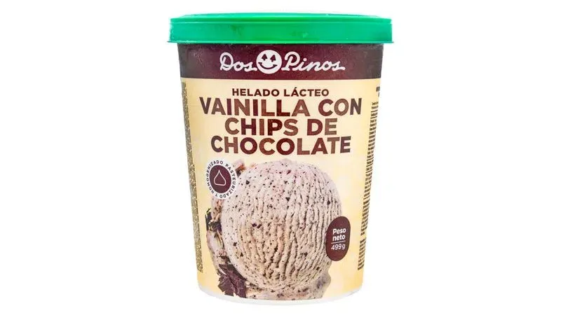 Helados Dos Pinos Sabor Vainilla Con Chips De Chocolate - 499g