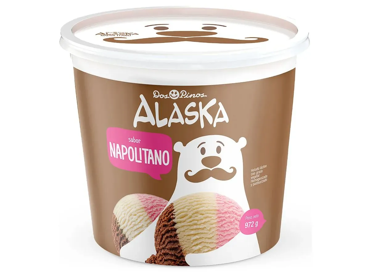 Helado Dos Pinos Alaska Napolitado -1/2 GL