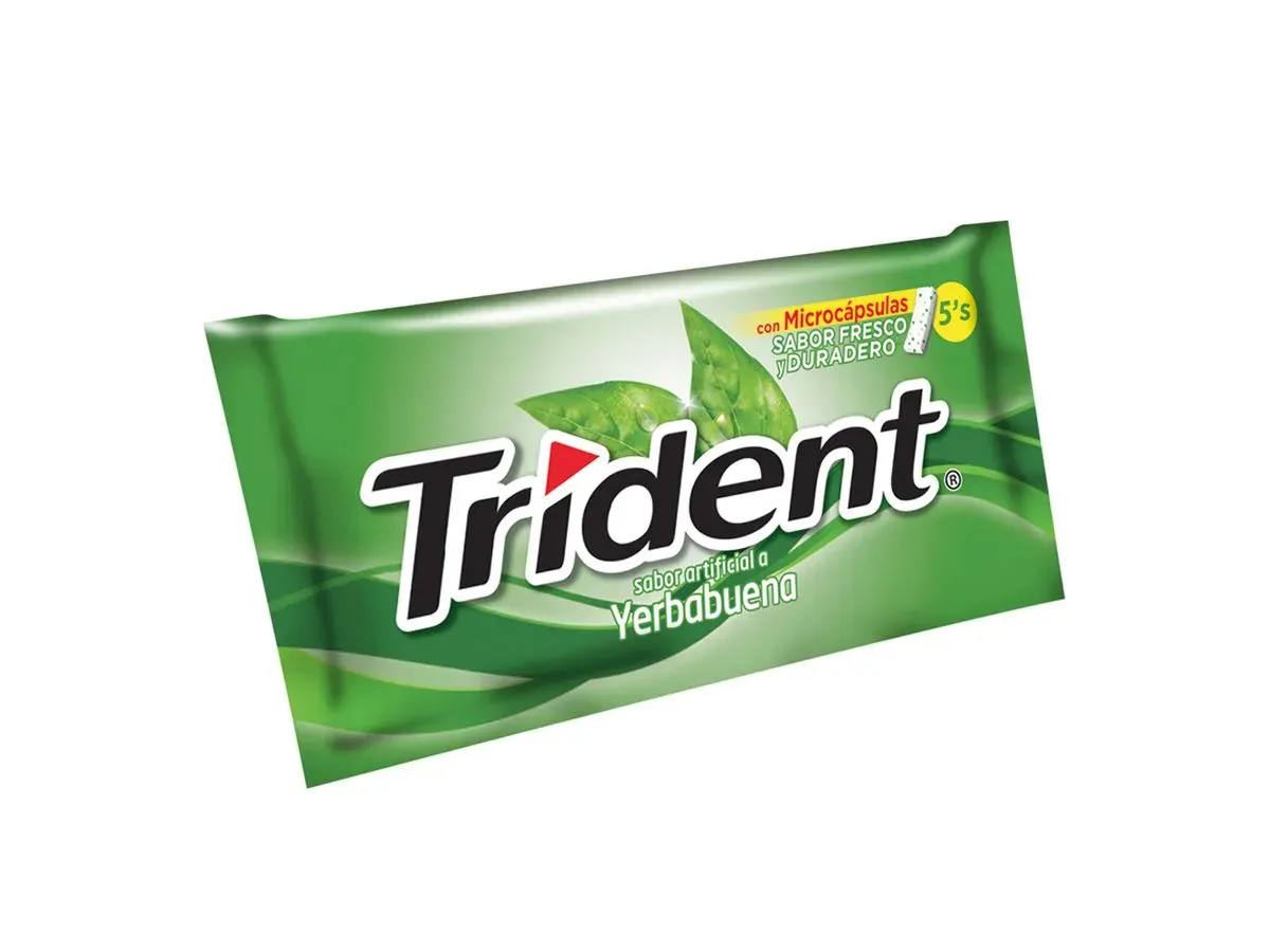 Goma Mascar Trident Slab 5S Sabor Yerbabuena -8.5g