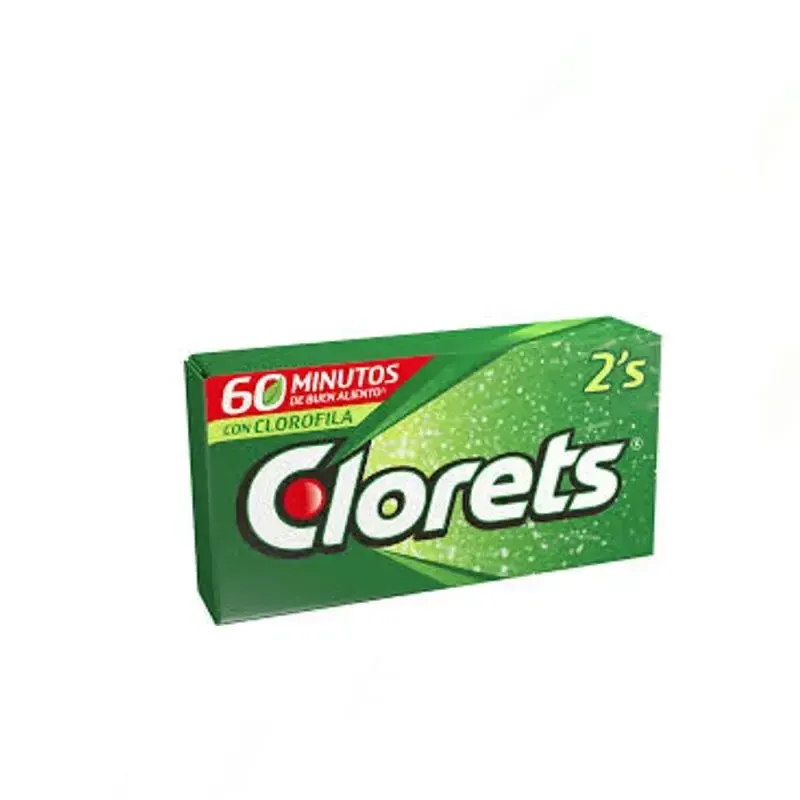 Goma de mascar Clorets menta 2s 2.8 g