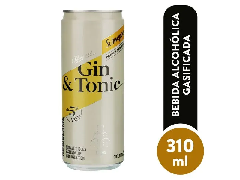 Schweppes Gin Toniclata Sleek 310 Ml