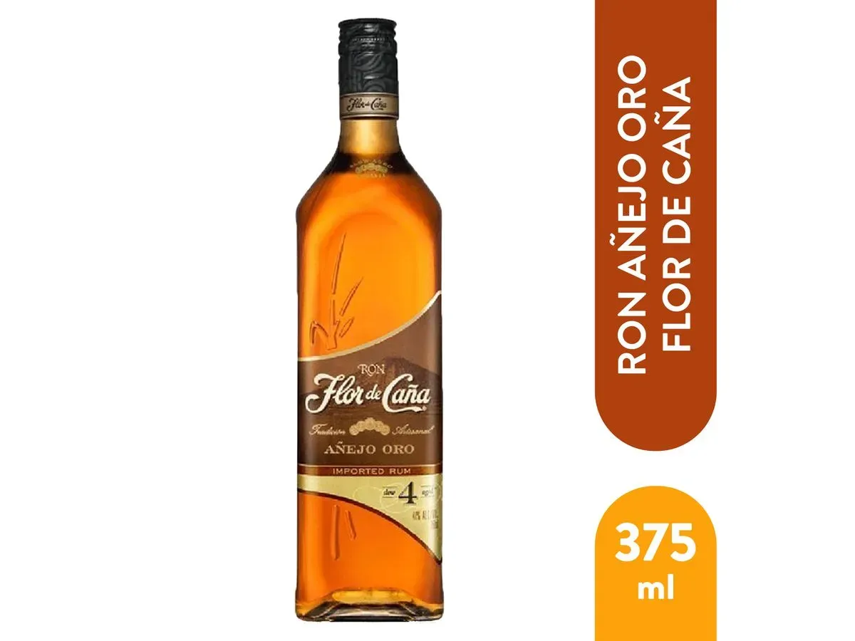 Ron Flor De Caña Oro Media Botella - 375ml