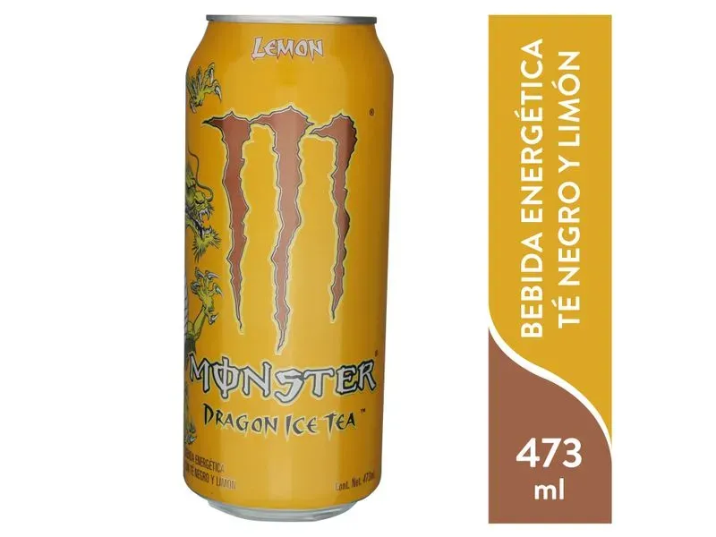 Bebida Monster Dragon, Ice tea limón -473ml