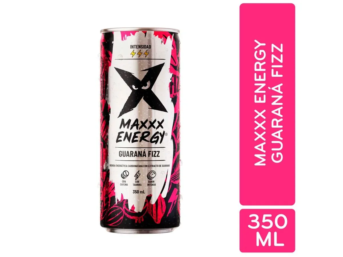 Maxxx Energy Lata Guarana Sleek - 350ml