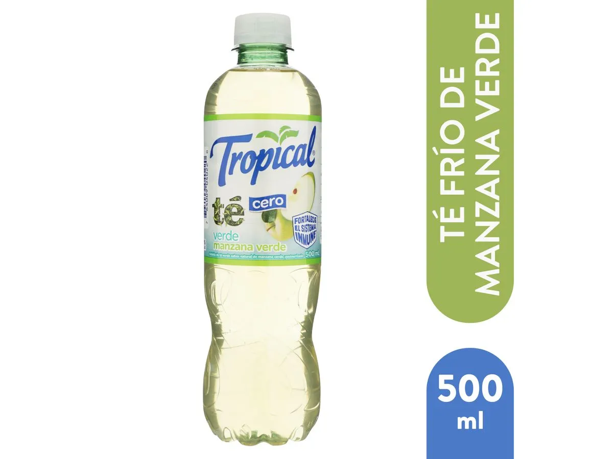 TROPICAL TE VERDE MANZ ZERO 500ML