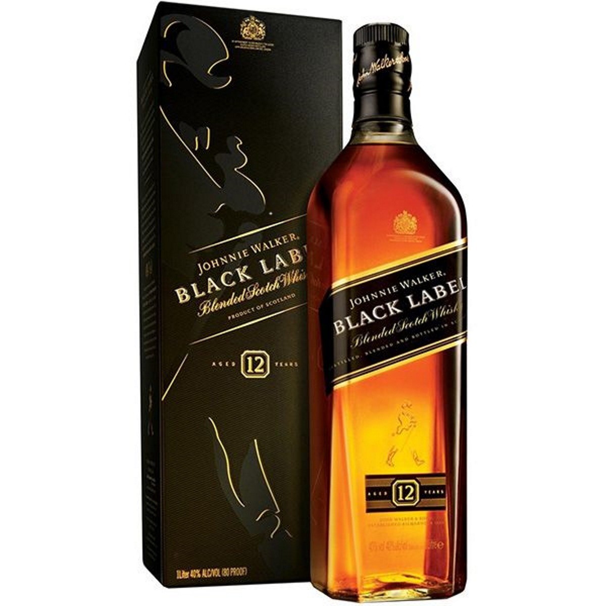 JOHNNIE WALKER  BLACK 1000ML