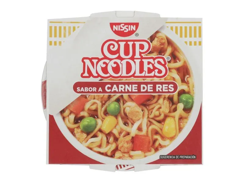 Sopa Instantanea NISSIN Cup Noodles Sabor Carne de Res Vaso - 64gr