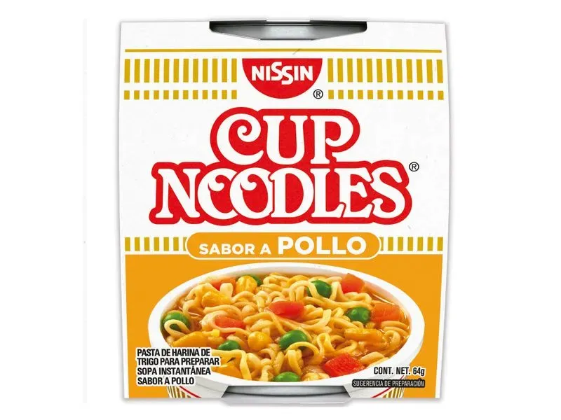 Sopa Instantánea Nissin Cup Noodles Sabor Pollo Vaso - 64gr