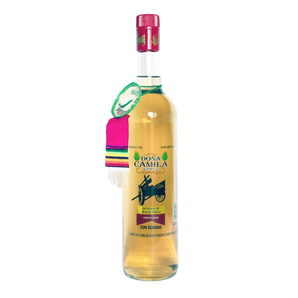 Tequila Destilado de Agave Doña Camila con Gusano 1L