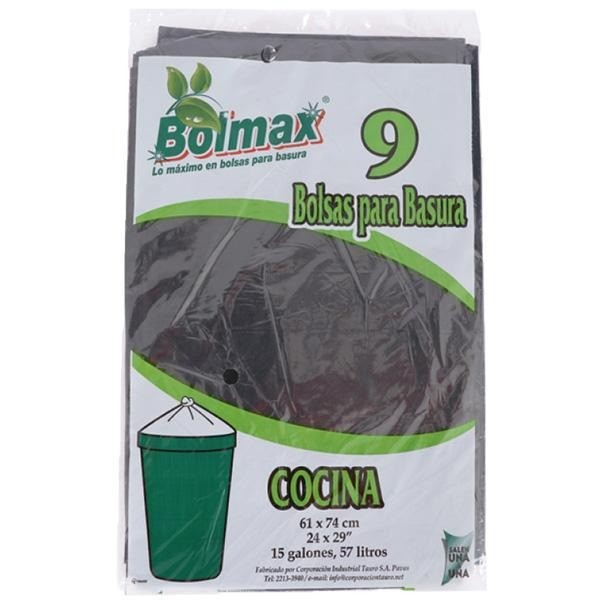 BOLSA BASURA BOLMAX NEGRA GRANDE