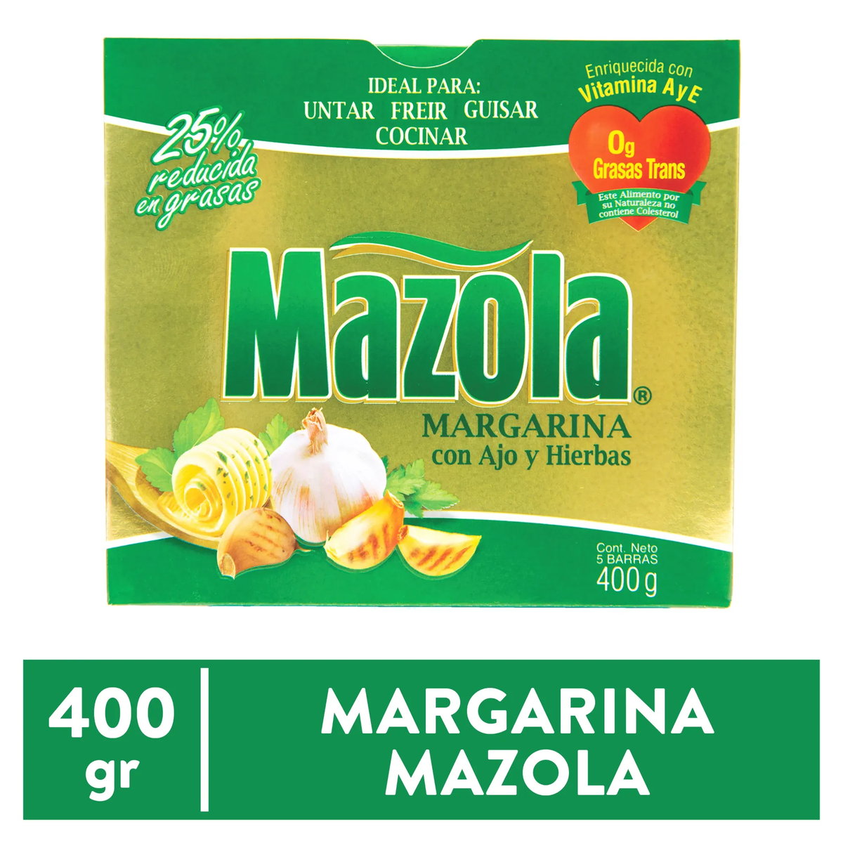 Margarina Mazola con Ajo y Hierbas