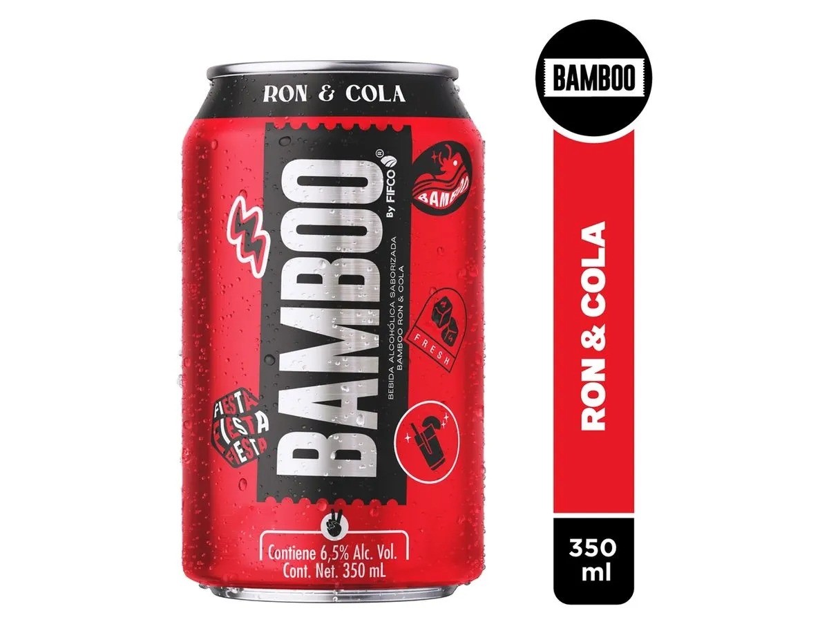 Bebida Alcohólica Saborizada Bamboo Ron Cola lata 350ml