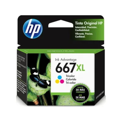 HP 667XL High Yield Tri-color Original Ink Advantage Cartridge (3YM80AB)