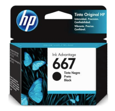 HP 667 Black Ink Advantage Original Ink Cartridge