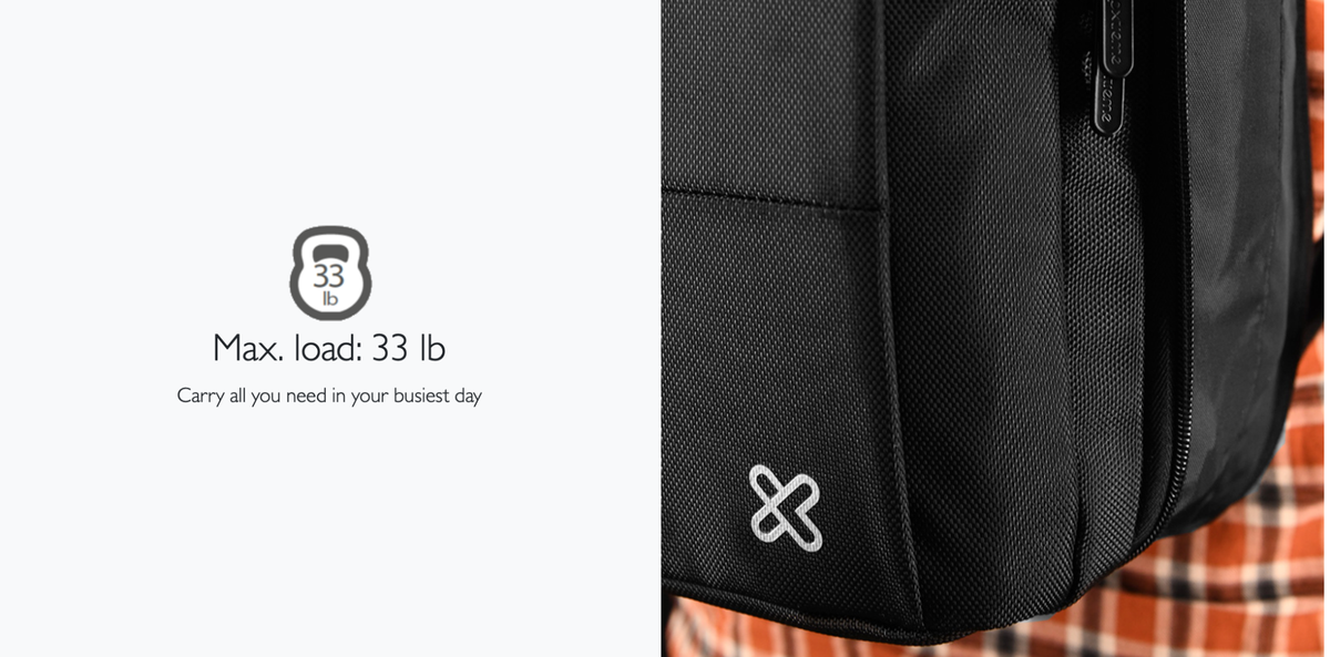 Klip Xtreme - Notebook carrying backpack - 15.6" - BLACK