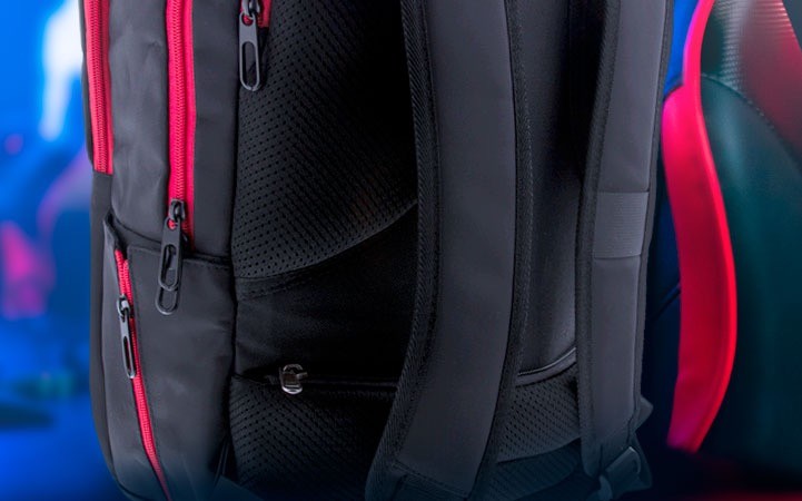 Xtech Insurgent XTB-507 Gaming laptop backpack 16.5” Up to 16.5" - Durable Nylon - Gaming (BLACK & RED)