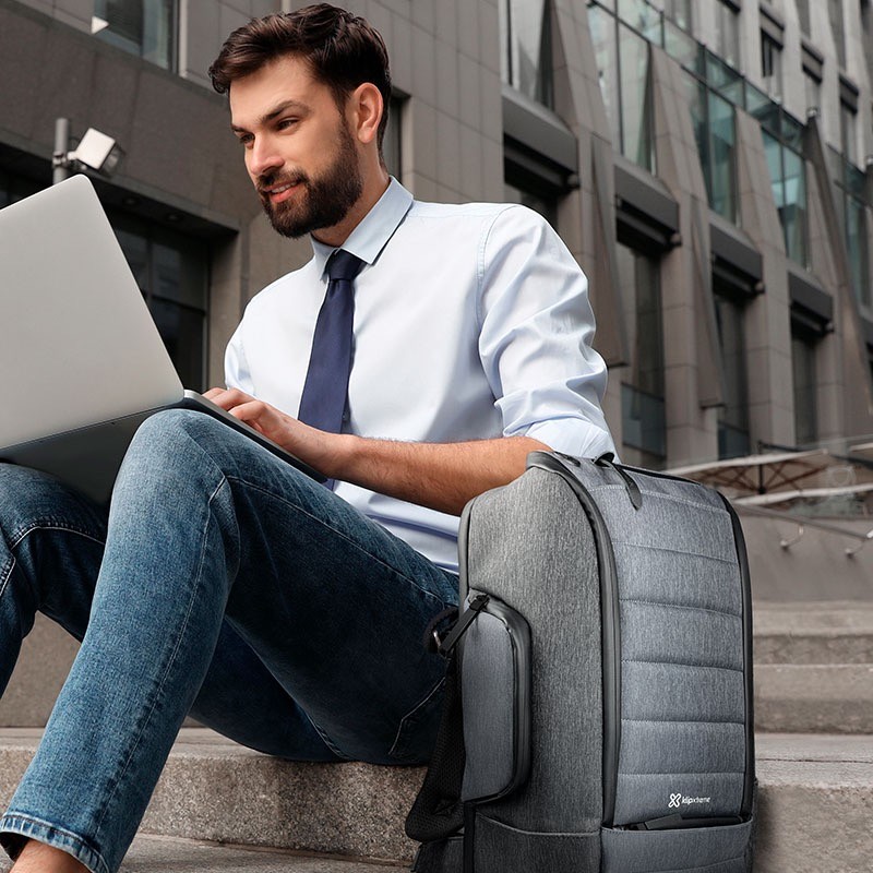 Klip Xtreme - Notebook carrying backpack - 15.6" - GRAY BLUE