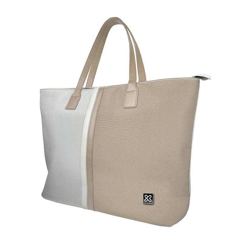 Klip Xtreme - Notebook carrying case and handbag - 15.6" - BEIGE/WHITE