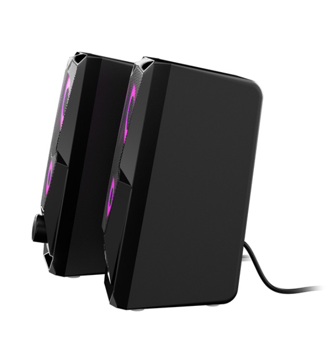 Xtech - Speakers - 2.0-channel (BLACK, GAMING WITH LED LIGHT)