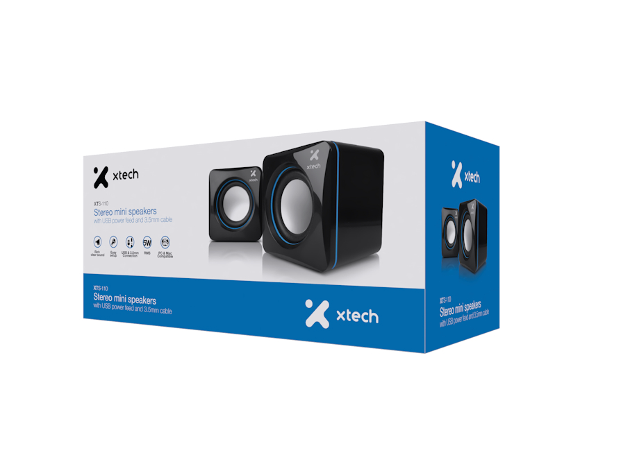 Xtech XTS-110 - Speakers - for PC (6 Watt total)