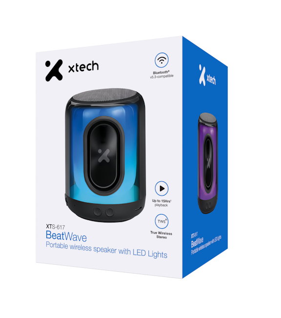Xtech XTS-617 - Speakers - Black w/ lights BT 5W TWS