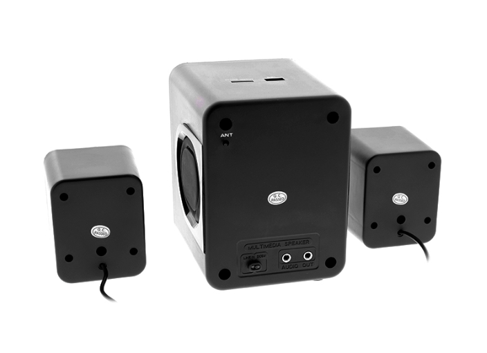 Xtech XTS375 Speakers - Black & white - Auxiliary input, USB and SD audio playback