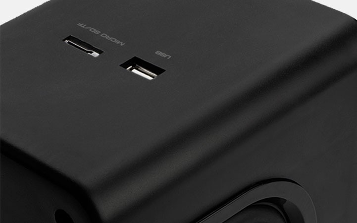 Xtech XTS375 Speakers - Black & white - Auxiliary input, USB and SD audio playback