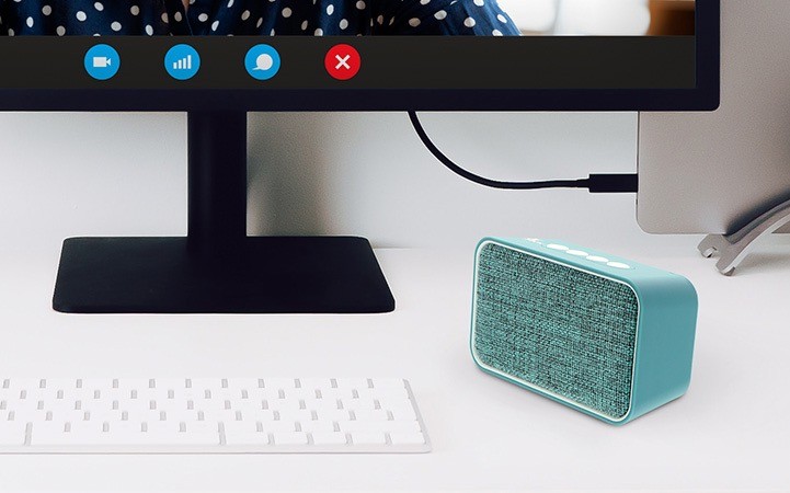 Xtech XTS-615 Anthrax Wireless Speakers - Aqua - Built-in microphone