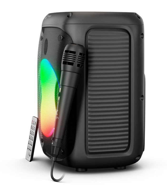 Xtech XTS-661 - Speaker - Black Xtech SonicBloom Portable Wlss Speaker w lights and mic