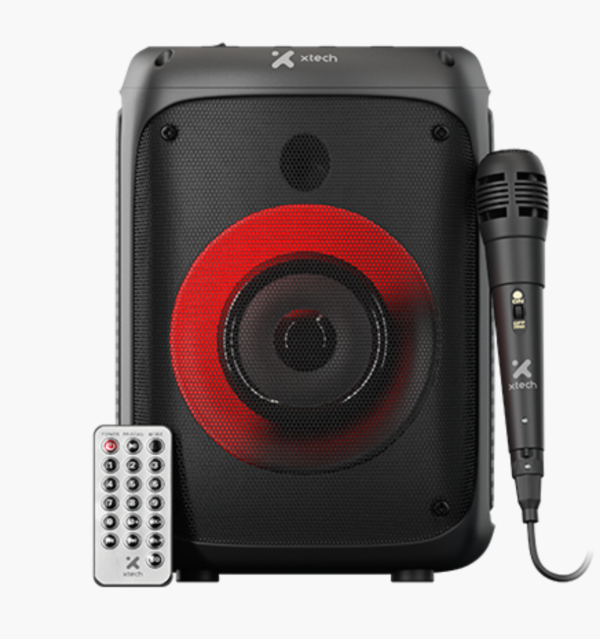 Xtech XTS-661 - Speaker - Black Xtech SonicBloom Portable Wlss Speaker w lights and mic