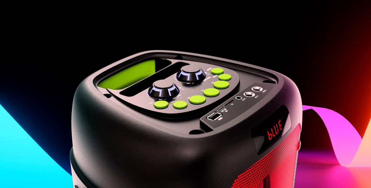 Klip Xtreme KLS-100 - Speaker system - Black Klip Xtreme portable 2x4"